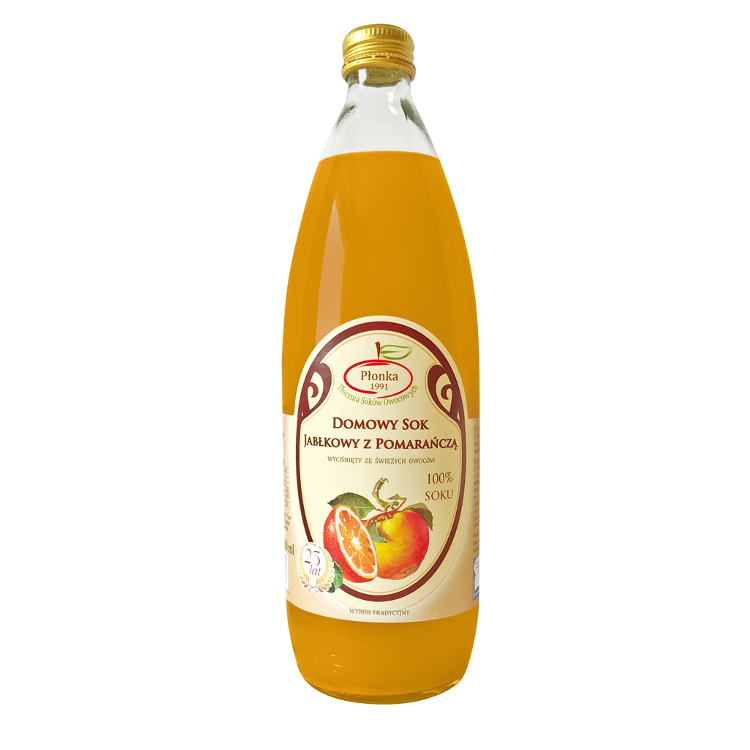 Domowy sok jabłkowy z pomarańczą
